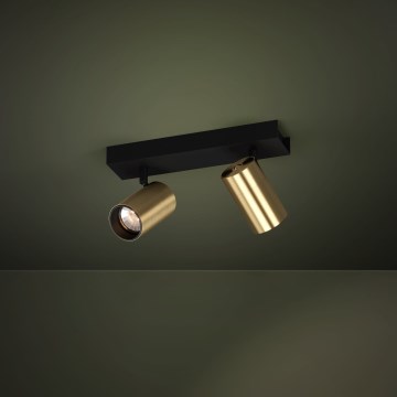 Eglo - LED Spotlight 2xGU10/4,5W/230V 3000K black/gold