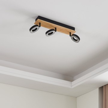 Eglo - LED Spotlight 3xLED/4.2W/230V Black/Brown