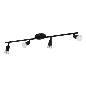 Eglo - LED Spotlight 4xGU10/2,8W/230V 3000K black