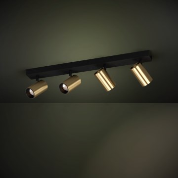 Eglo - LED Spotlight 4xGU10/4,5W/230V 3000K black/gold