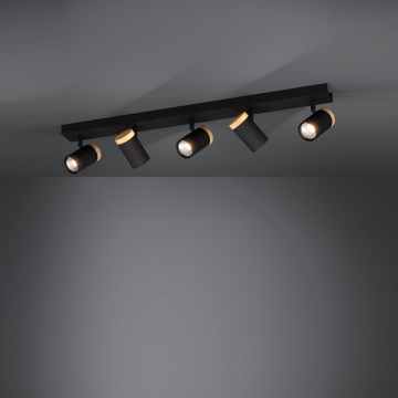 Eglo - LED Spotlight 5xGU10/4,5W/230V 3000K black/brown