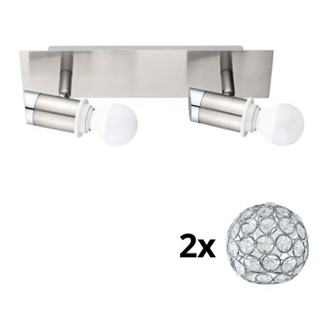 Eglo - LED Spotlight MY CHOICE 2xE14/4W/230V matte chrome