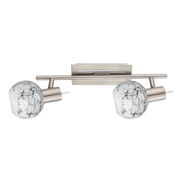 Eglo - LED Spotlight MY CHOICE 2xE14/4W/230V matte chrome/white/black