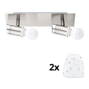 Eglo - LED Spotlight MY CHOICE 2xE14/4W/230V matte chrome/white