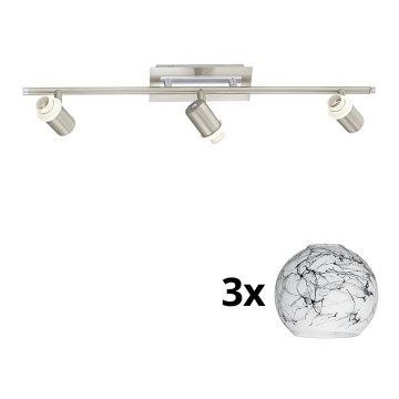 Eglo - LED Spotlight MY CHOICE 3xE14/40W/230V matte chrome/white/black