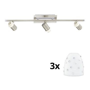 Eglo - LED Spotlight MY CHOICE 3xE14/40W/230V matte chrome/white
