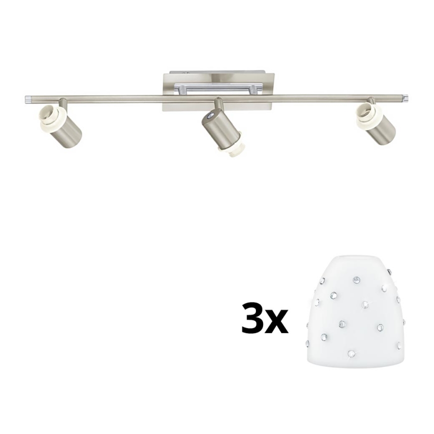 Eglo - LED Spotlight MY CHOICE 3xE14/40W/230V matte chrome/white