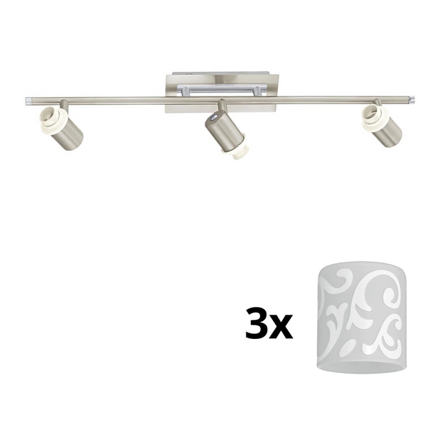 Eglo - LED Spotlight MY CHOICE 3xE14/40W/230V matte chrome/white