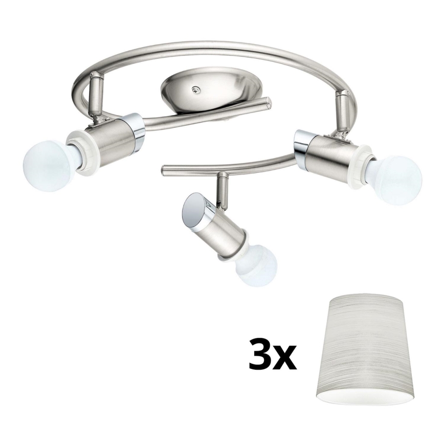 Eglo - LED Spotlight MY CHOICE 3xE14/4W/230V  matte chrome/creamy