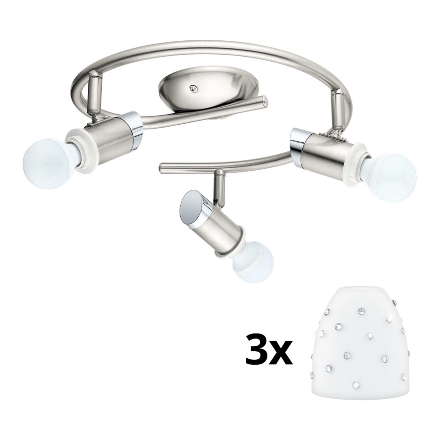 Eglo - LED Spotlight MY CHOICE 3xE14/4W/230V  matte chrome/white