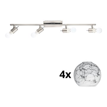 Eglo - LED Spotlight MY CHOICE 4xE14/4W/230V matte chrome/white/black