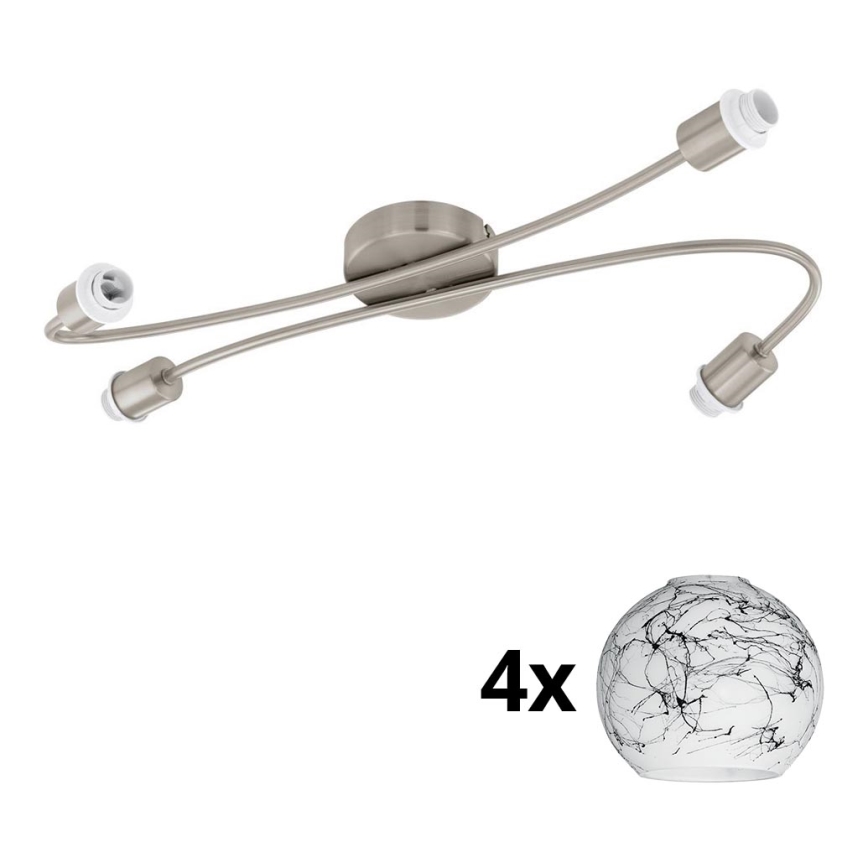 Eglo - LED Spotlight MY CHOICE 4xE14/4W/230V matte chrome/white/black