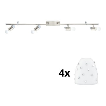 Eglo - LED Spotlight MY CHOICE 4xE14/4W/230V  matte chrome/white