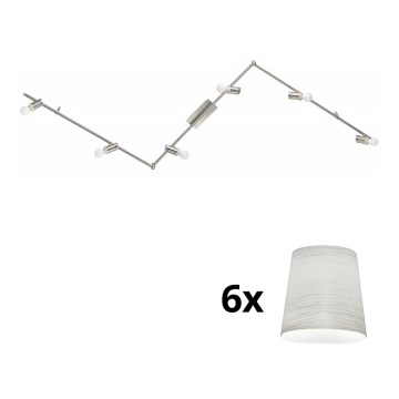 Eglo - LED Spotlight MY CHOICE 6xE14/4W/230V matte chrome/creamy