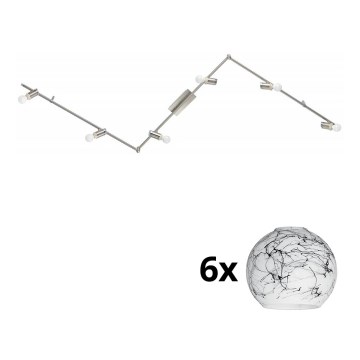 Eglo - LED Spotlight MY CHOICE 6xE14/4W/230V matte chrome/white/black