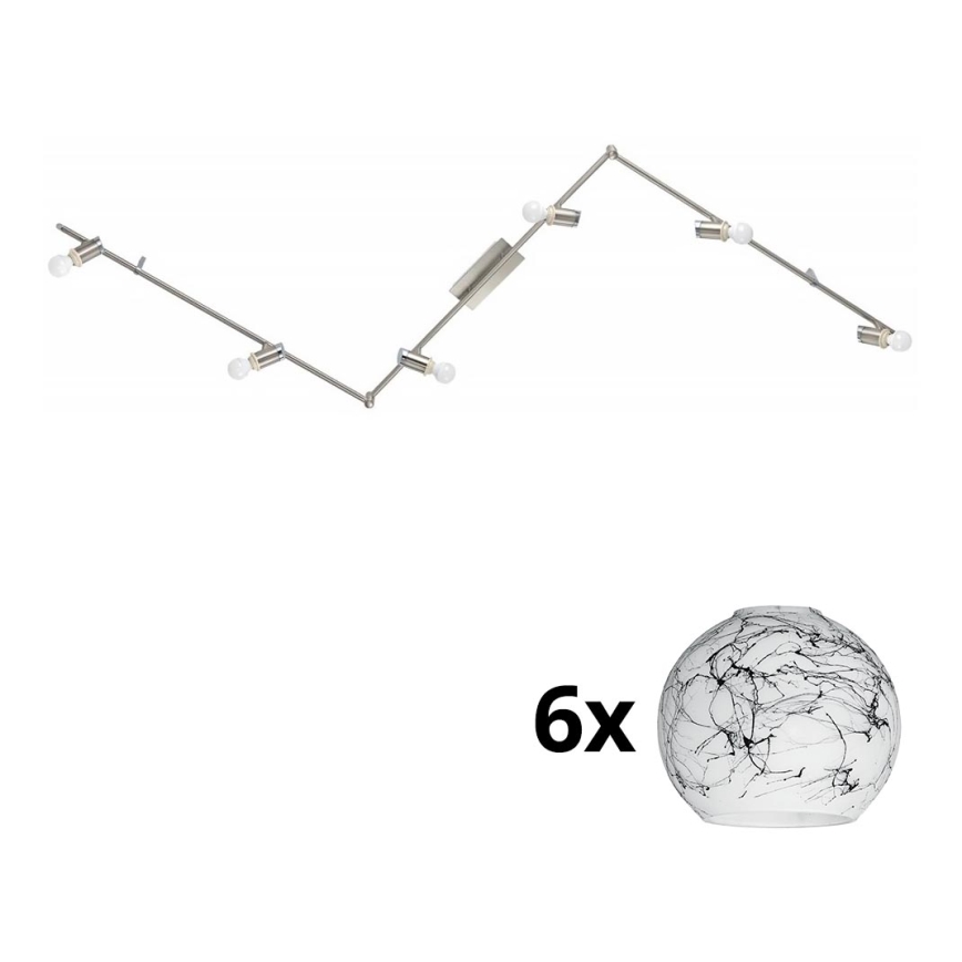 Eglo - LED Spotlight MY CHOICE 6xE14/4W/230V matte chrome/white/black