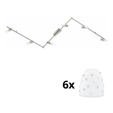 Eglo - LED Spotlight MY CHOICE 6xE14/4W/230V matte chrome/white