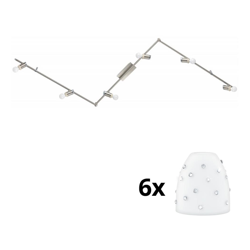 Eglo - LED Spotlight MY CHOICE 6xE14/4W/230V matte chrome/white