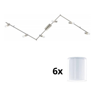 Eglo - LED Spotlight MY CHOICE 6xE14/4W/230V matte chrome/white