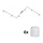 Eglo - LED Spotlight MY CHOICE 6xE14/4W/230V matte chrome/white