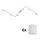 Eglo - LED Spotlight MY CHOICE 6xE14/4W/230V matte chrome/white
