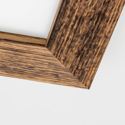 Eglo - LED Surface-mounted panel SALOBRENA-RW WOOD LED/17W/230V 2700/4000K 34x34 cm brown