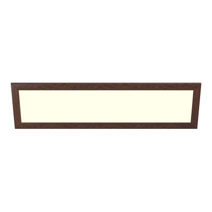 Eglo - LED Surface-mounted panel SALOBRENA-RW WOOD LED/34W/230V 2700/4000K 124x34 cm dark brown