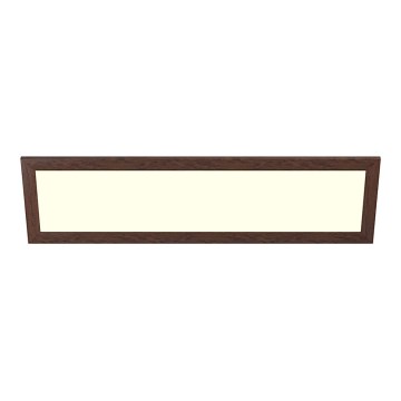 Eglo - LED Surface-mounted panel SALOBRENA-RW WOOD LED/34W/230V 2700/4000K 124x34 cm dark brown