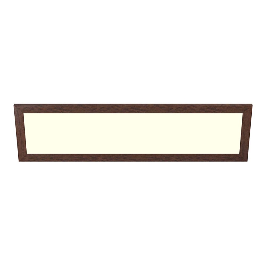 Eglo - LED Surface-mounted panel SALOBRENA-RW WOOD LED/34W/230V 2700/4000K 124x34 cm dark brown
