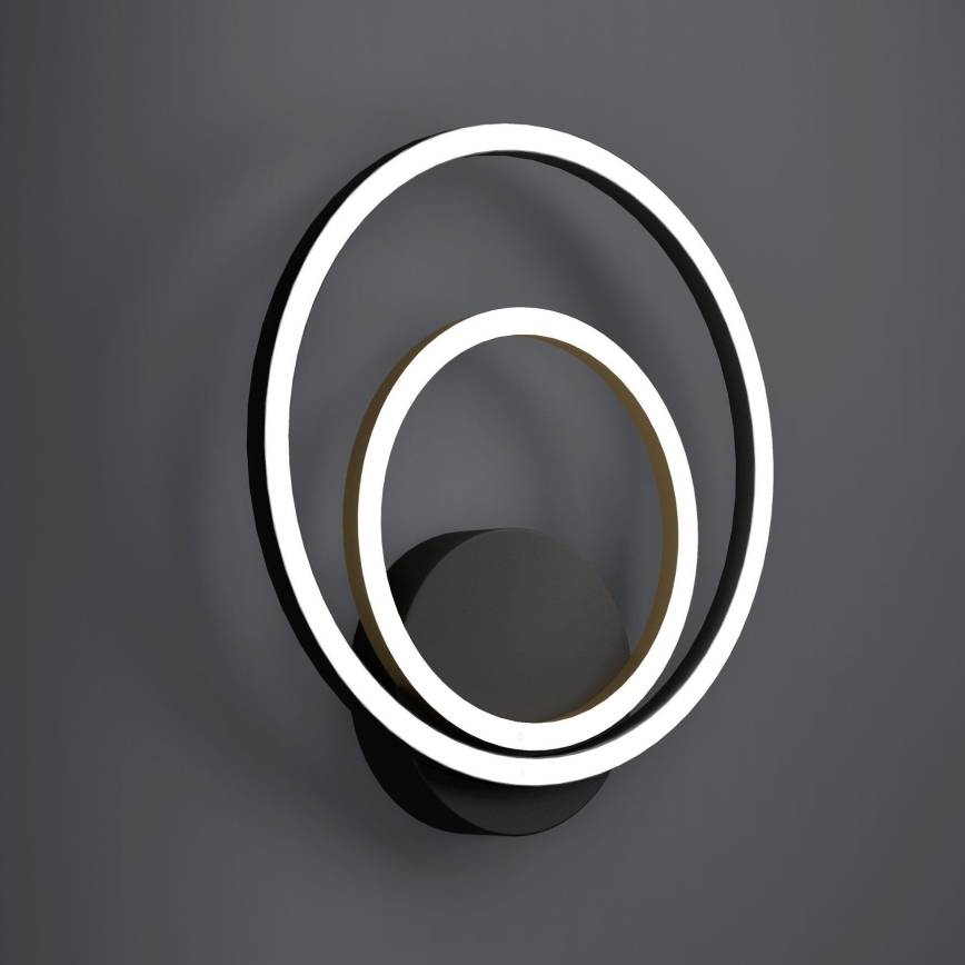 Eglo - LED Wall light LED/12W/230V 3000K + 4xLED/2,1W 3000K black