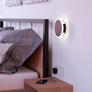 Eglo - LED Wall light LED/12W/230V 3000K d. 17 cm black