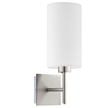 Eglo - LED Wall light TUNJA 1xE27/60W/230V matte chrome/white