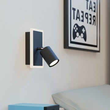 Eglo - LED Wall-mounted Spotlight LED/7W/230V Black