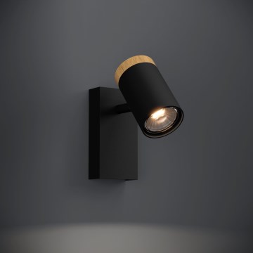 Eglo - LED Wall spotlight 1xGU10/4,5W/230V 3000K black/brown