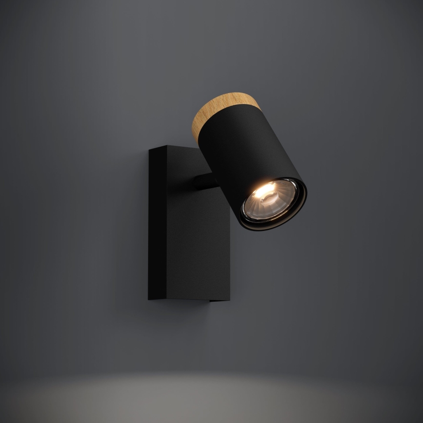 Eglo - LED Wall spotlight 1xGU10/4,5W/230V 3000K black/brown