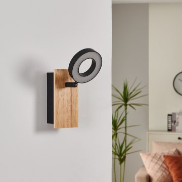 Eglo - LED Wall Spotlight LED/4.2W/230V Black/Brown