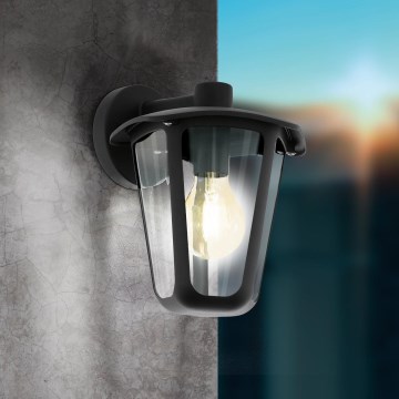 Eglo - Outdoor wall light 1xE27/60W/230V IP4black