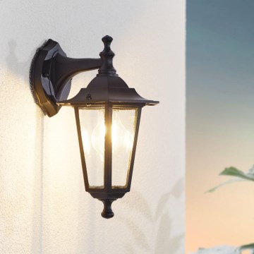 Eglo - Outdoor wall light 1xE27/60W black