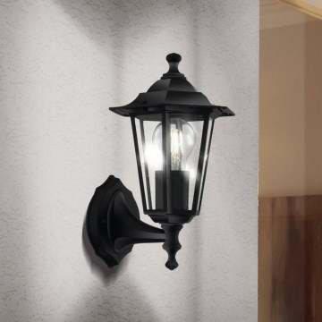 Eglo - Outdoor wall light 1xE27/60W black