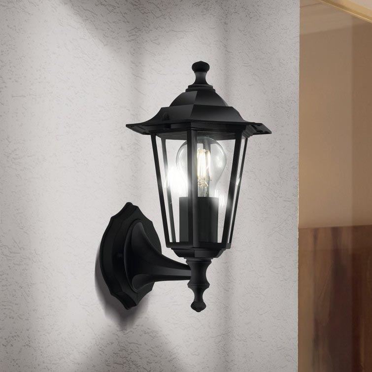 Eglo - Outdoor wall light 1xE27/60W black
