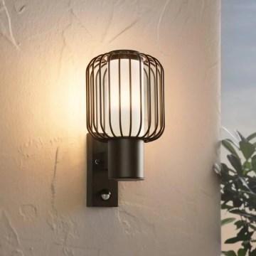 Eglo - Outdoor wall light with a sensor 1xE27/28W/230V IP44