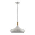 Eglo - Pendant light 1xE27/60W/230V d. 40 cm silver
