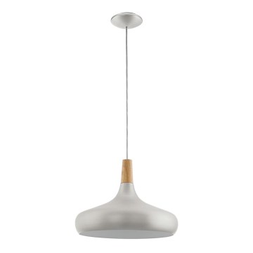 Eglo - Pendant light 1xE27/60W/230V d. 40 cm silver