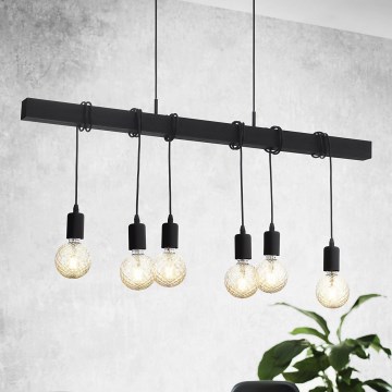 Eglo - Pendant light TOWNSHEND 6xE27/60W/230V
