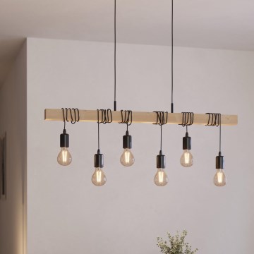 Eglo - Pendant light TOWNSHEND 6xE27/60W/230V