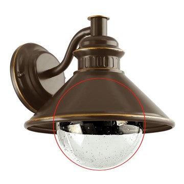 Eglo - Replacement glass for wall light ALBACETE clear