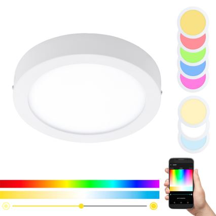 Eglo - RGBW Dimmable ceiling light FUEVA-C LED/21W/230V