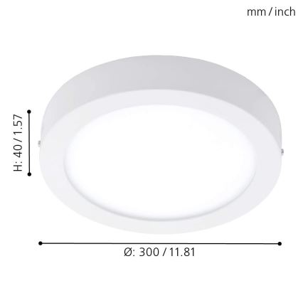 Eglo - RGBW Dimmable ceiling light FUEVA-C LED/21W/230V