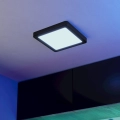 Eglo - RGBW Dimmable LED Bathroom Ceiling Light 10.5W/230V 2700-6500K 22x22 cm IP44 Black