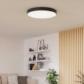 Eglo - RGBW LED Dimmable Ceiling Light, 36.5W, 230V, 2700–6500K, Ø69 cm, Black